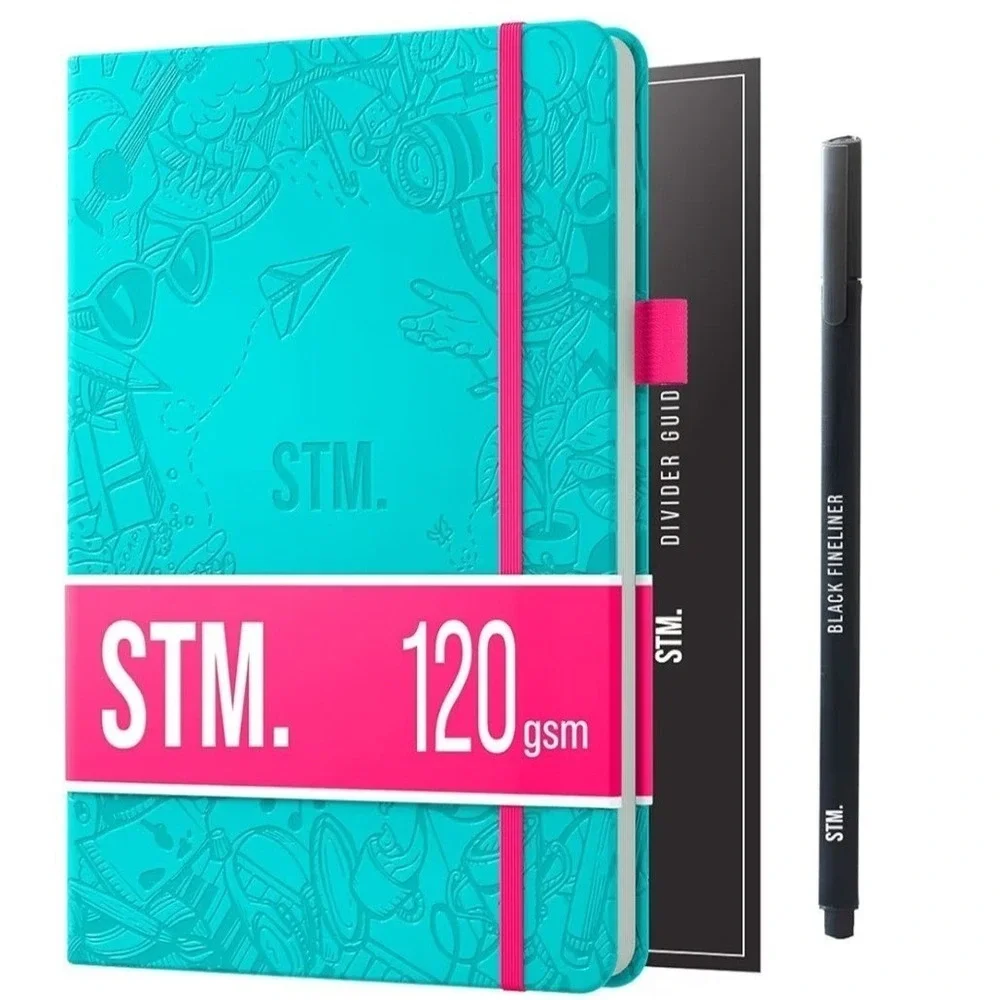 Bullet Dotted Journal A5 Dot Grid Notebook Hard Cover 120gsm Thick Paper, New